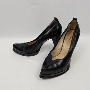 CNC Costume National Women's Black Leather Shoes Size 40